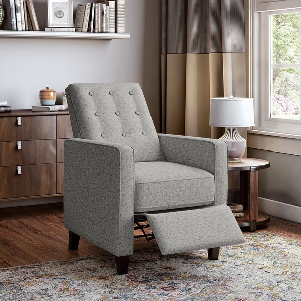 Copper Grove Button Tufted Pushback Recliner Chair