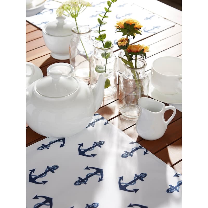 DII Blue Paisley Print Outdoor Placemat Set/6