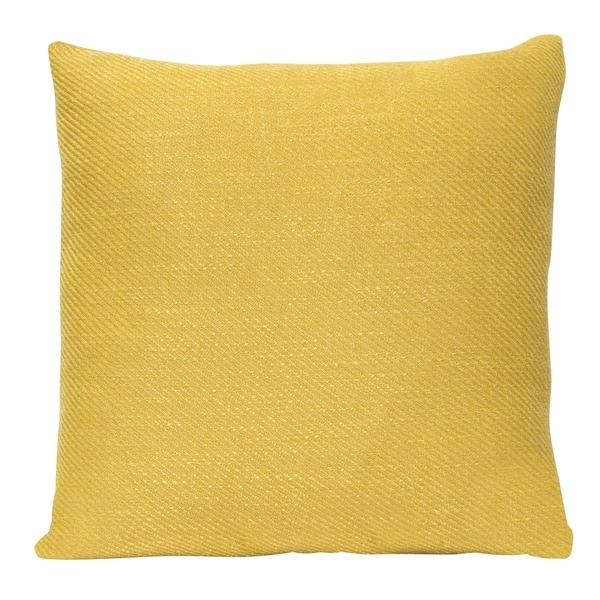 Stratton Home Decor Mustard Tweed 18" Square Pillow