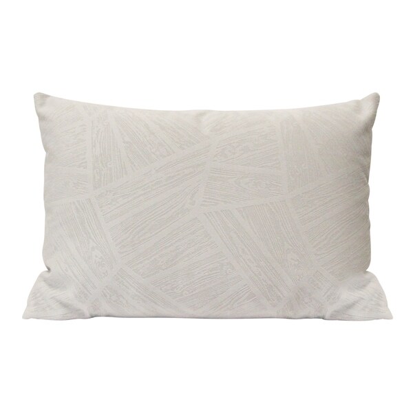 Stratton Home Decor Frost Grey Velvet Lumbar Pillow