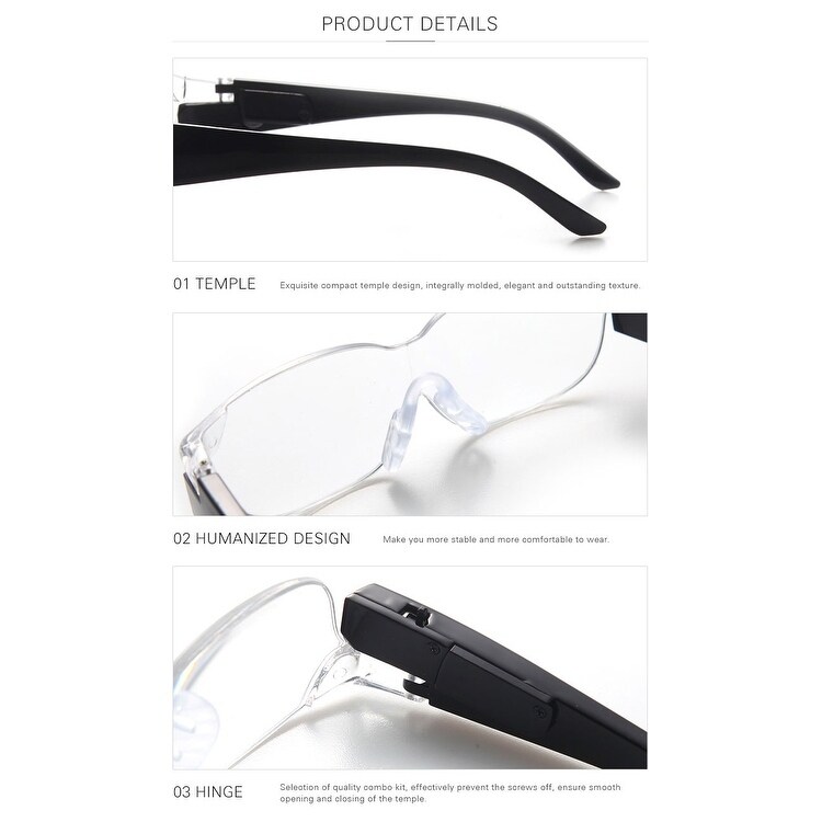 magnifying reading glasses with led light