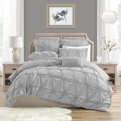 Swift Home Floral Pleated Duvet Cover