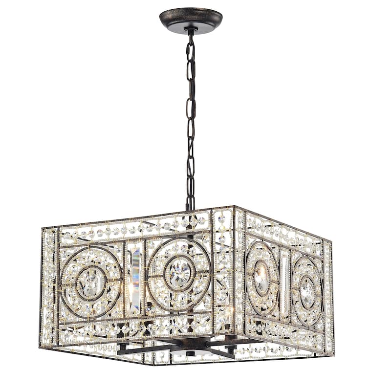 Silver Orchid Lang 4-light Crystal Chandelier