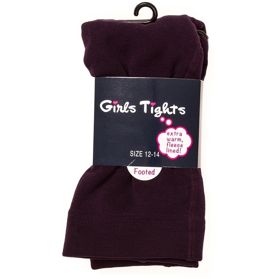 fleece lined footed tights