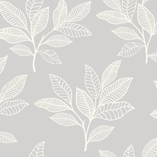 Matte Paradise Leaves Wallpaper, 32.81 feet long X 20.5 inchs Wide,  Daydream Gray - On Sale - Bed Bath & Beyond - 30270496