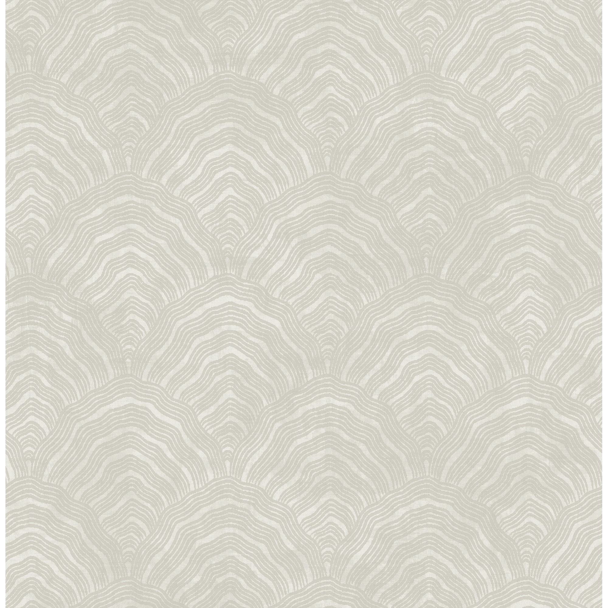 Metallic Confucius Scallop Wallpaper, 32.81 feet long X 20.5 inchs Wide,  Tan and Metallic Pearl - On Sale - Bed Bath & Beyond - 30270507