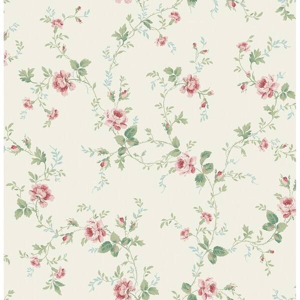 Satin All Over Floral Wallpaper, 32.81 feet long X 20.5 inchs Wide, Pearl,  Mint, & Blush - On Sale - Bed Bath & Beyond - 30270634