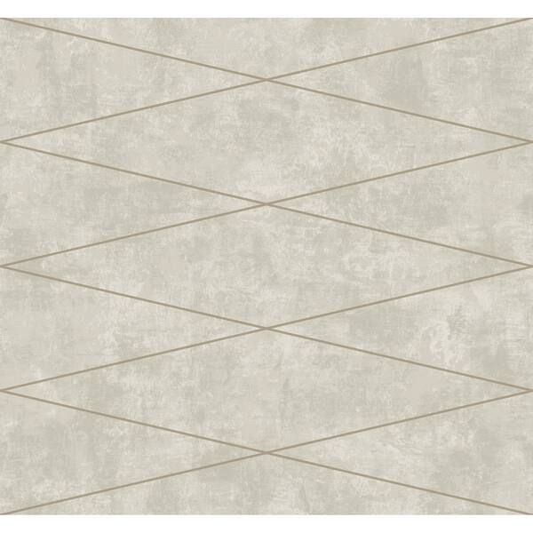 Metallic Gold Grout Diamond Wallpaper, 27 feet long X 27 inchs Wide