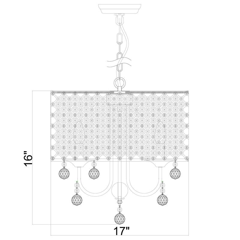 Silver Orchid Windsor Crystal Chandelier