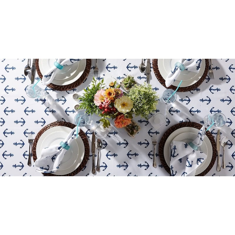 DII Anchors Print Outdoor Tablecloth 60x120
