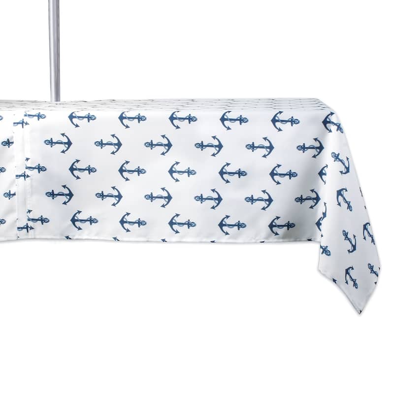 DII Anchors Print Outdoor Tablecloth 60x120 - 60x84 with Zipper - Anchor