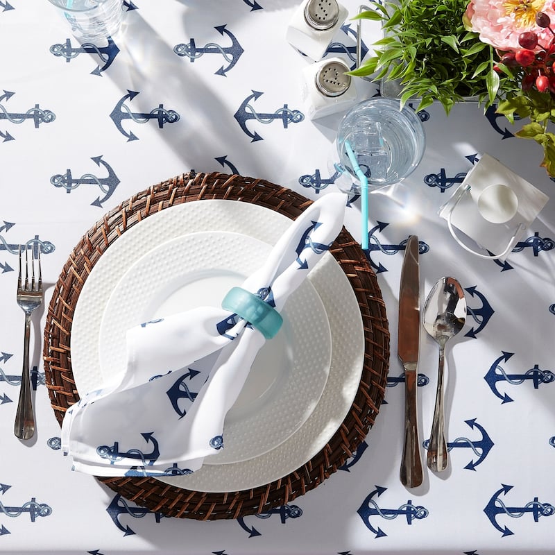 DII Anchors Print Outdoor Tablecloth 60x120