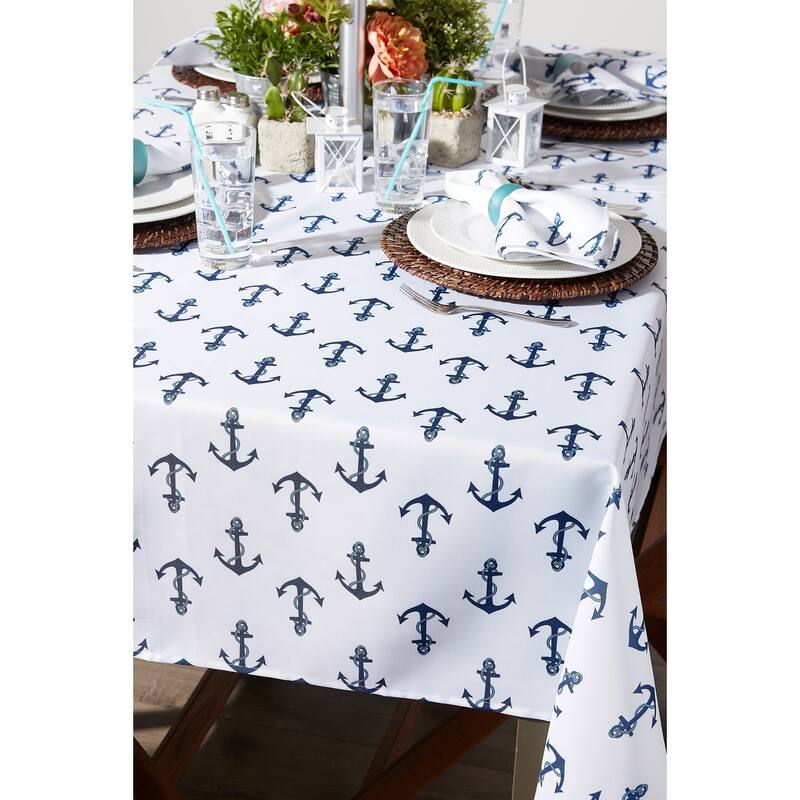 DII Anchors Print Outdoor Tablecloth 60x120