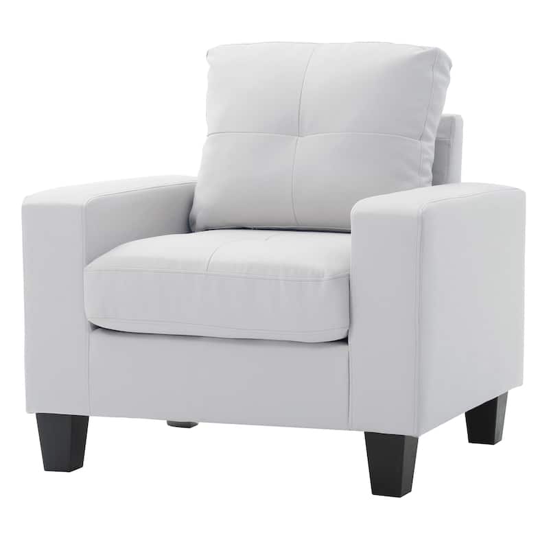 Newbury Faux Leather Chair - White