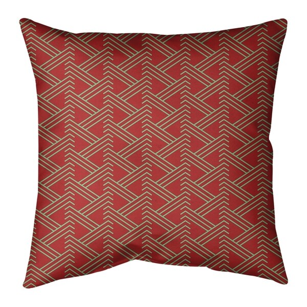 Festive Festive Zig Zag Pattern Pillow-Spun Polyester