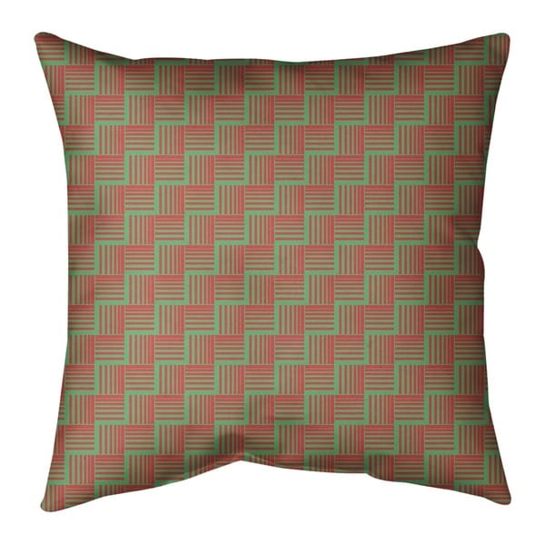 Festive Festive Basketweave Pattern Floor Pillow - Standard