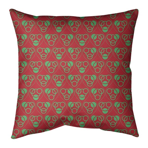 Festive Festive Circles & Waves Pattern Pillow (w/Rmv Insert)-Spun Poly