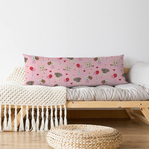 Shop Festive Valentine S Day Dogs Pattern Body Pillow W Rmv