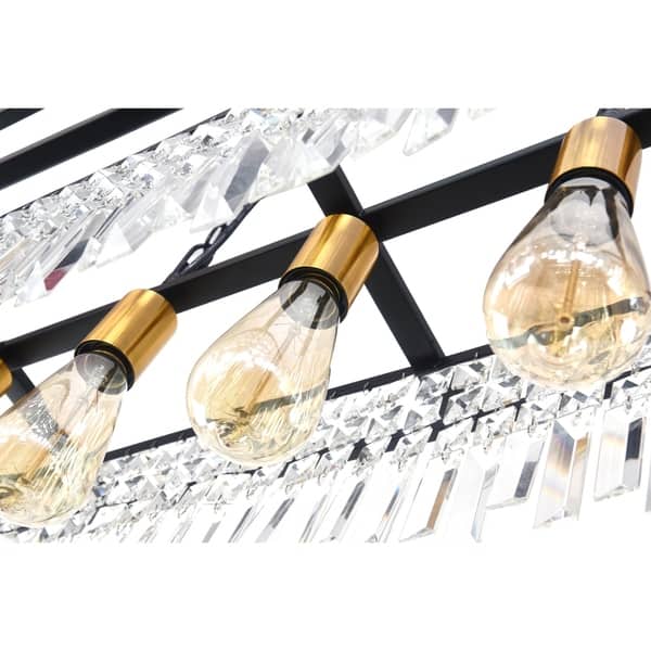 Shop 5 Light Linear Kitchen Island Lighting Modern Crystal Island