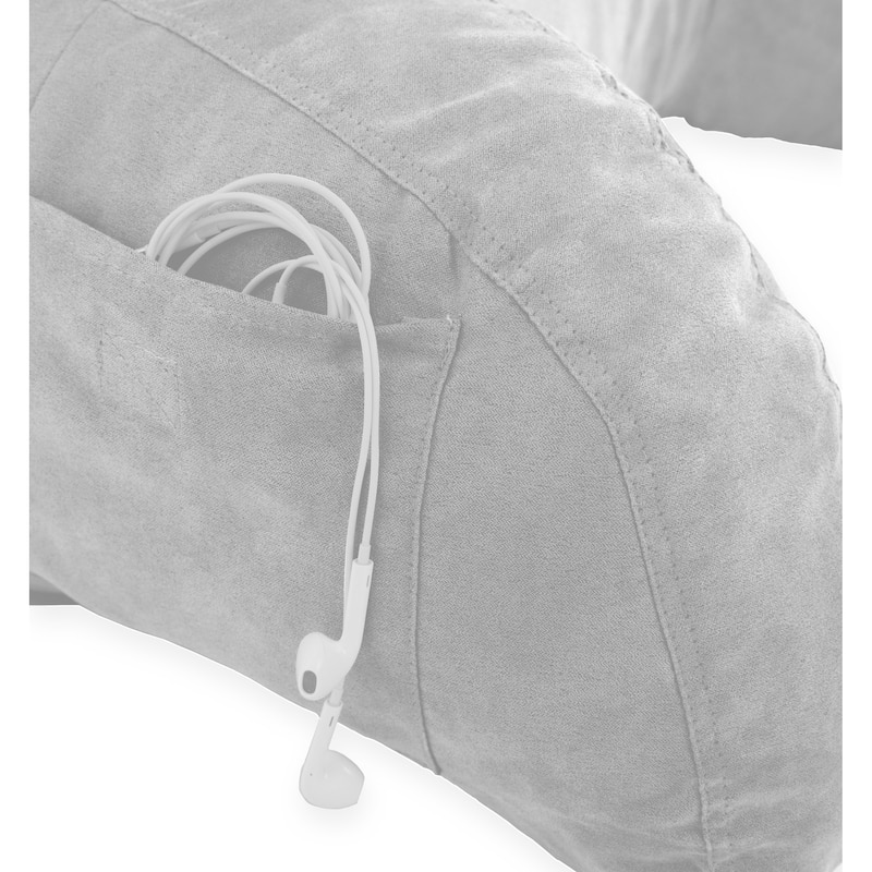 Microsuede Bed Rest - Reading and Bed Rest Lounger - Bed Pillow