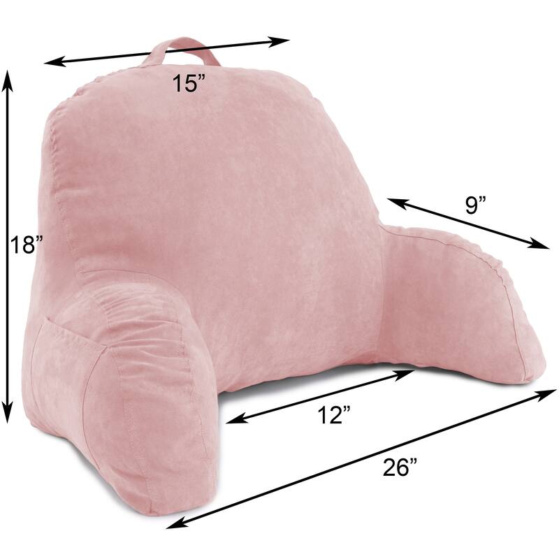 Microsuede Bed Rest - Reading and Bed Rest Lounger - Bed Pillow