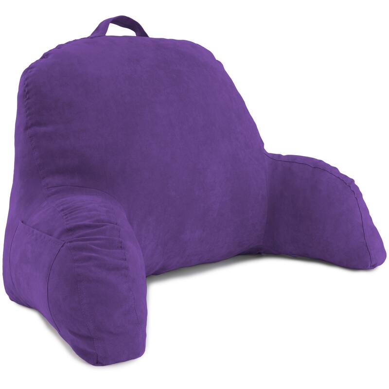 Microsuede Bed Rest - Reading and Bed Rest Lounger - Bed Pillow - Light Purple