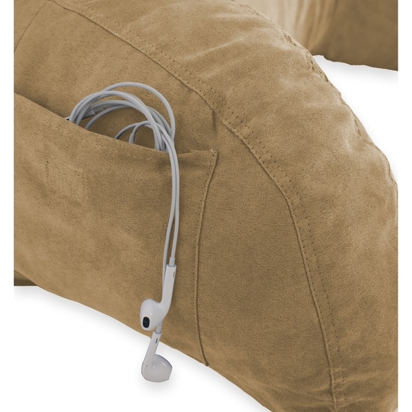 Shop Microsuede Bed Rest Reading And Bed Rest Lounger Bed