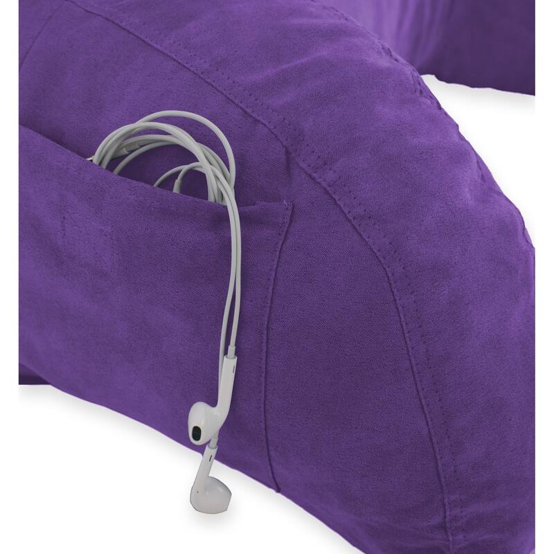 Microsuede Bed Rest - Reading and Bed Rest Lounger - Bed Pillow