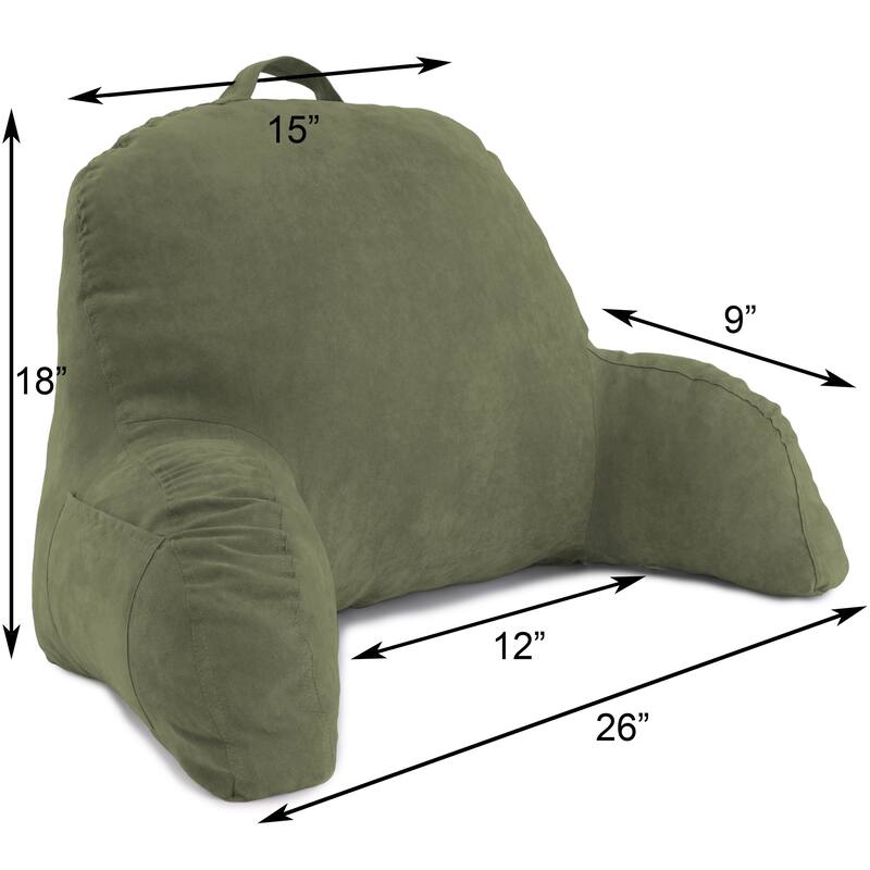 Microsuede Bed Rest - Reading and Bed Rest Lounger - Bed Pillow