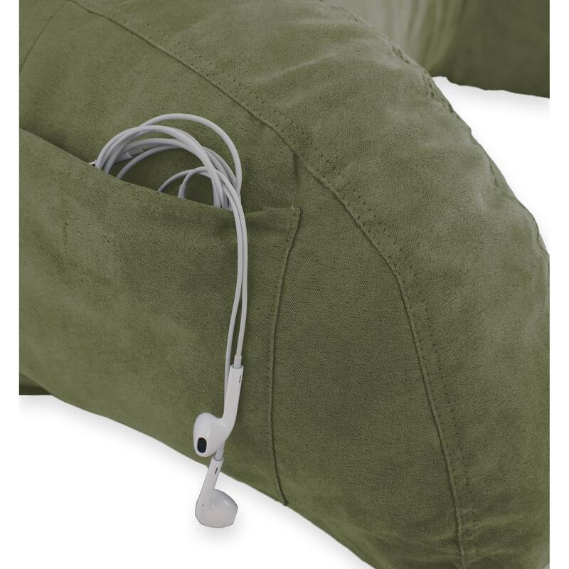 Microsuede Bed Rest - Reading and Bed Rest Lounger - Bed Pillow