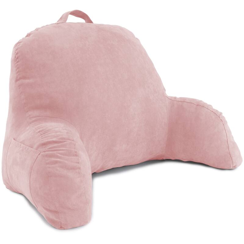Microsuede Bed Rest - Reading and Bed Rest Lounger - Bed Pillow - Pink