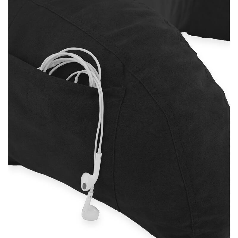Microsuede Bed Rest - Reading and Bed Rest Lounger - Bed Pillow