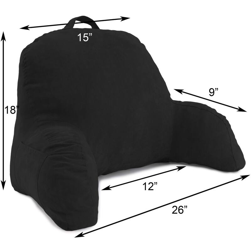 Microsuede Bed Rest - Reading and Bed Rest Lounger - Bed Pillow