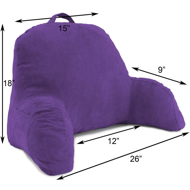 Microsuede Bed Rest - Reading and Bed Rest Lounger - Bed Pillow