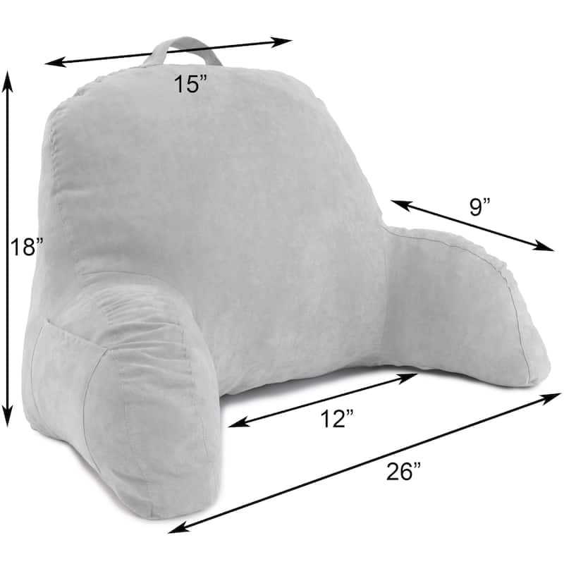 Microsuede Bed Rest - Reading and Bed Rest Lounger - Bed Pillow