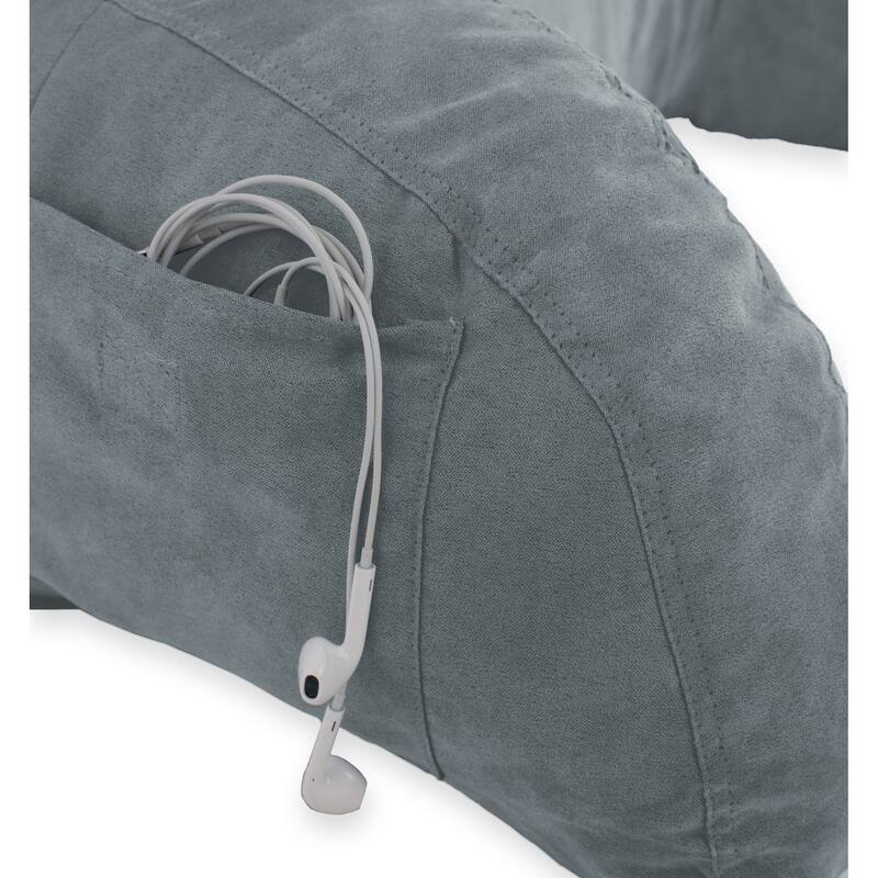Microsuede Bed Rest - Reading and Bed Rest Lounger - Bed Pillow