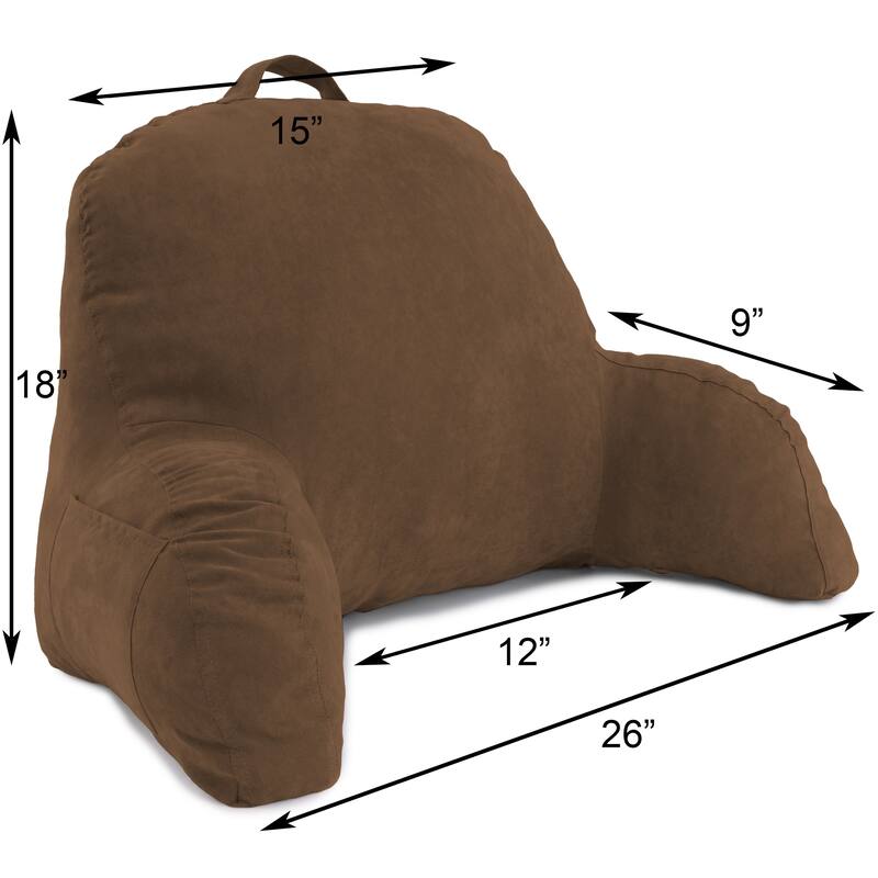 Microsuede Bed Rest - Reading and Bed Rest Lounger - Bed Pillow