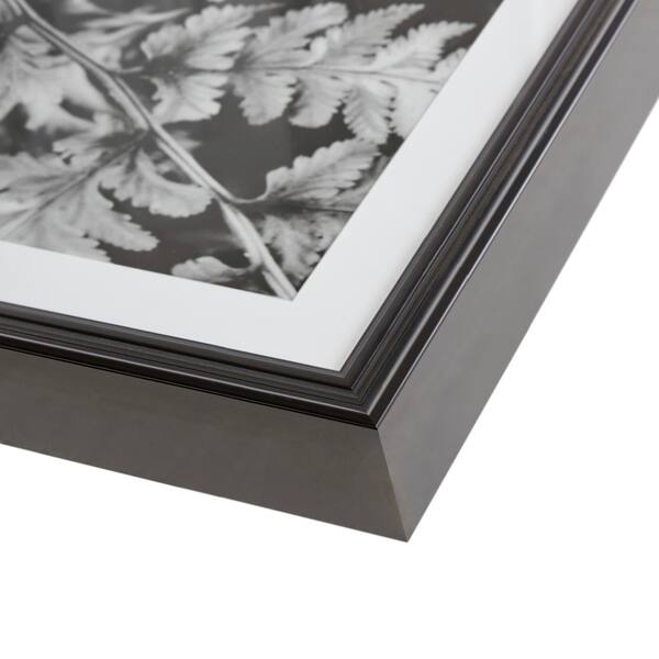 Shop Martha Stewart Ostrich Fern I Black White Framed Glass Wall