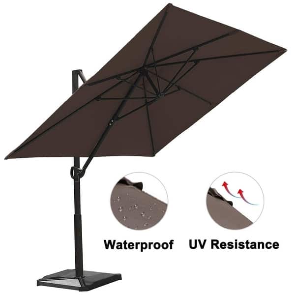 abba patio 8 x 10 feet rectangular cantilever umbrella Bundle up canopies Arlmont & Co. Kappel 10