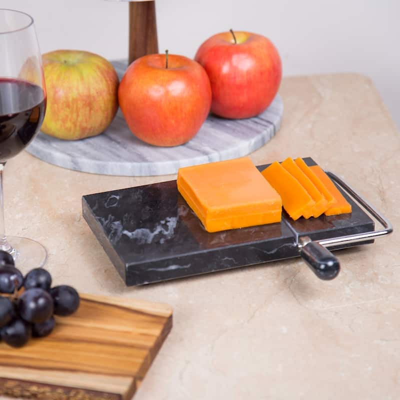 Creative Home Natural Black Marble 5" x 8" Cheese Slicer Butter Cutter