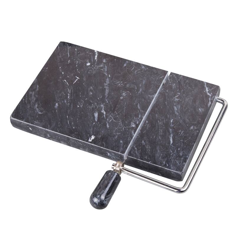 Creative Home Natural Black Marble 5" x 8" Cheese Slicer Butter Cutter