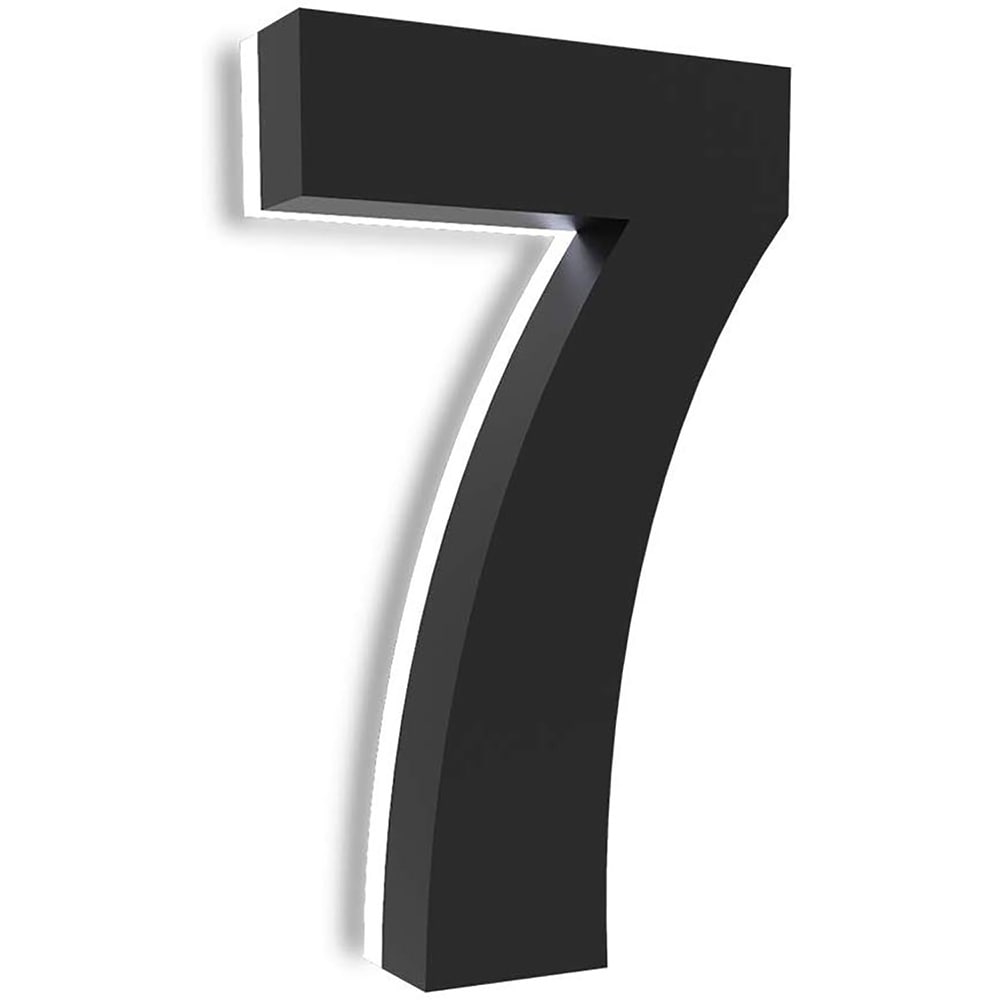 8 Inch Upscale Led Modern House Number Stainless Steel Black 8 Inch Upscale Led Modern House Number