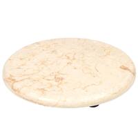Creative Home Genuine Champagne Marble Stone 8" Trivet Serving Board, Beige