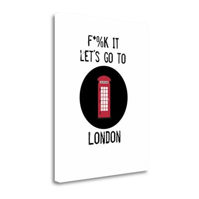 "Let's Go To London" By Jan Weiss, Fine Art Giclee Print on Gallery Wrap Canvas, Ready to Hang