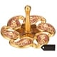 preview thumbnail 1 of 6, Matashi Home Decorative Tabletop Showpiece Hand-Painted Red Floral Spinning Dreidel Holiday Ornaments (Pewter)