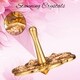 preview thumbnail 4 of 6, Matashi Home Decorative Tabletop Showpiece Hand-Painted Red Floral Spinning Dreidel Holiday Ornaments (Pewter)