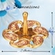 preview thumbnail 8 of 6, Matashi Home Decorative Tabletop Showpiece Hand-Painted Red Floral Spinning Dreidel Holiday Ornaments (Pewter)