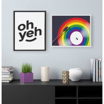 Kate and Laurel Sylvie Proud Vinyl Framed Canvas By Rocket Jack