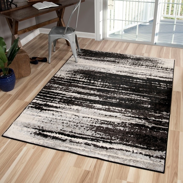 Orian American Heritage Interference Black Area Rug (5' x 7') - 5' x 7'. Opens flyout.