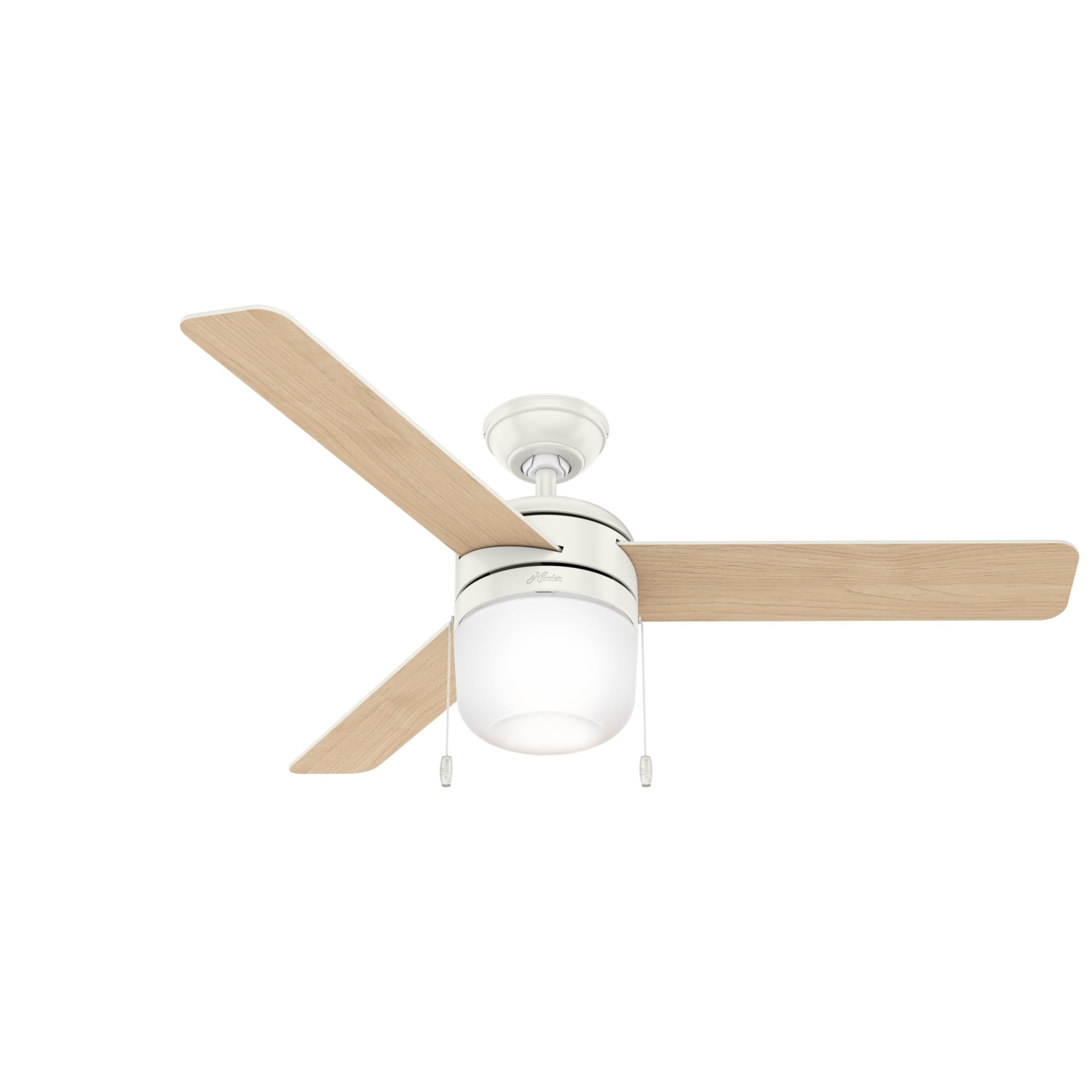 Hunter 52 Aen Fresh White Ceiling Fan W Led Light Kit Aen Fresh White Ceiling Fan